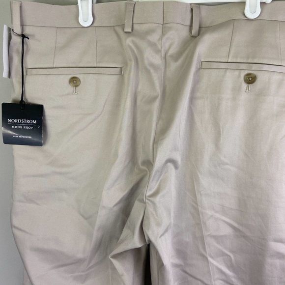 NWT NORDSTROM Beige Extra Trim Fit Chino Pants (36x32) - Picture 5 of 9